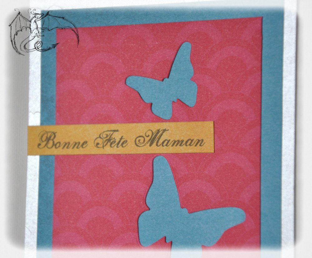 Carte Fete Des Meres Bonne Fete Maman Papillons Et Fleurs Scrapbooking Un Grand Marche