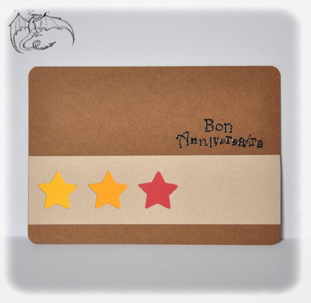 Carte D Anniversaire Scrapbooking Etoiles Bon Anniversaire Un Grand Marche