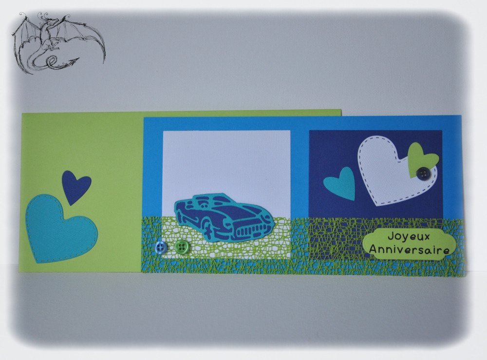Carte D Anniversaire Scrapbooking Theme Voiture Pour Garcon Adolescent Homme Un Grand Marche