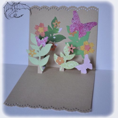 Second Nature Carte Pop Up Pour La Fete Des Meres Avec Papillons Papeterie Fournitures De Bureau Dwteam In