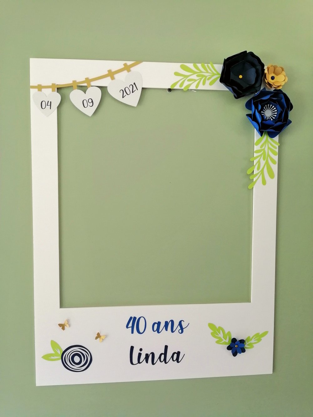 Cadre Photobooth Theme Floral Pour Un Anniversaire Un Grand Marche