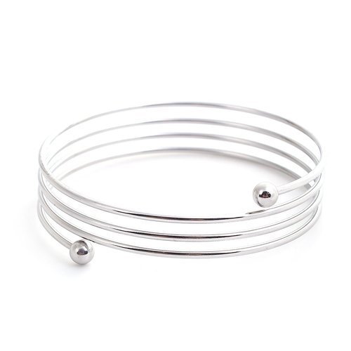 10 bracelets acier inoxydable multirangs à personnaliser - créations bijoux- sc0097617