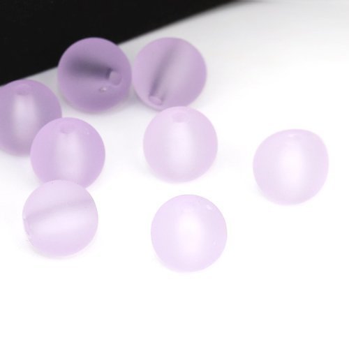 Lot 500 perles acryliques 10 mm violet transparent -sc0107203-