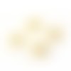 25 appliques fleur jaune 40mm - scrapbooking - couture - bijoux- sc0111462-