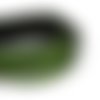 4 coupons de 5m de cordon suedine sequin vert  6mm - création bijoux-