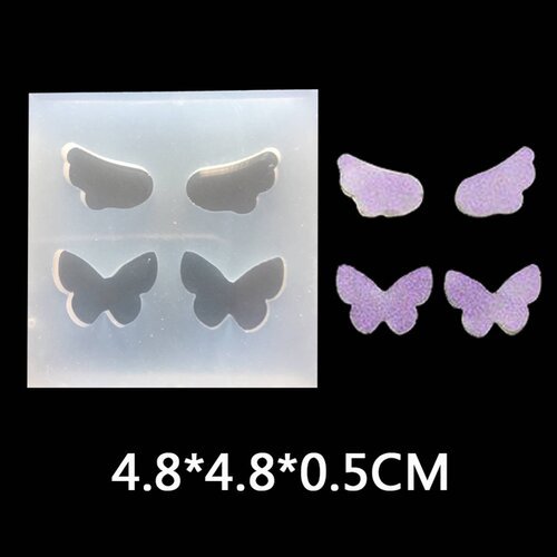 8 moules silicone ailes papillons  pour création bijoux - sc0116791-