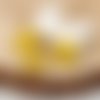 32 connecteurs fleur jaune 20mm - création bijoux - sc0116657-