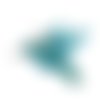 Lot 2 jolies breloques colibri émaillée bleu vert 27x21mm - sc0082681-