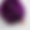 3 magnifiques pompons angora 8cm - violet- sc0080828- couture - bijoux
