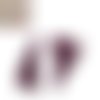60 pompons breloques franges polyester 25mm - violet- sc64859-