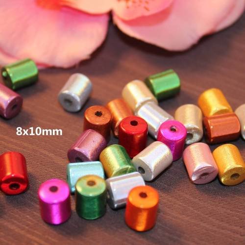 Lot 50 perles miracles magiques ovales 11x8 mm couleur mixte