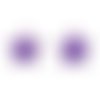 Lot 100 sequins émaillés etoiles violet 12x11mm- création bijoux -
