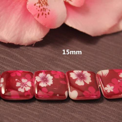 création bijoux SC59666 Lot 50 perles verre carrées 4mm Rose clair