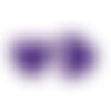 Lot 100 sequins émaillés coeur violet 15x14mm- création bijoux -