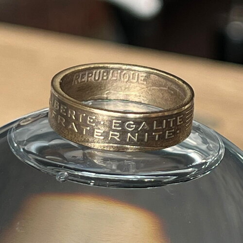 Bague pièce de monnaie " marianne "