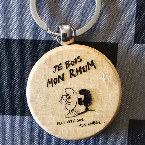 Porte clé rhum  plus vite que mon ombre