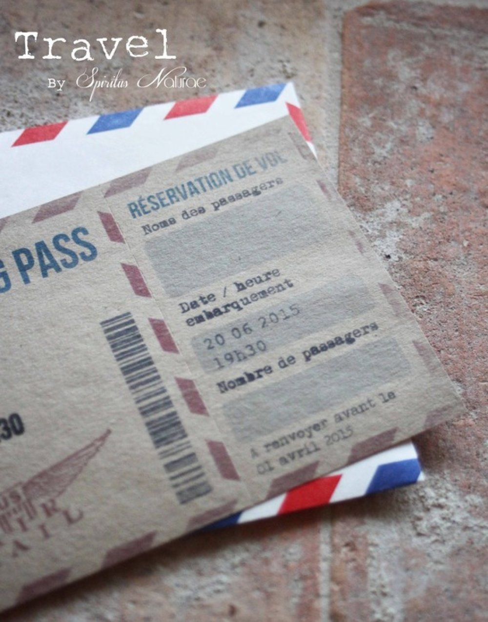 Invitation Faire Part Boarding Pass Anniversaire Theme Voyage Un Grand Marche