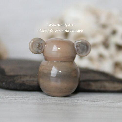 Perle figurine de verre filées au chalumeau - perle filée à la flamme en verre de murano - handmade lampwork