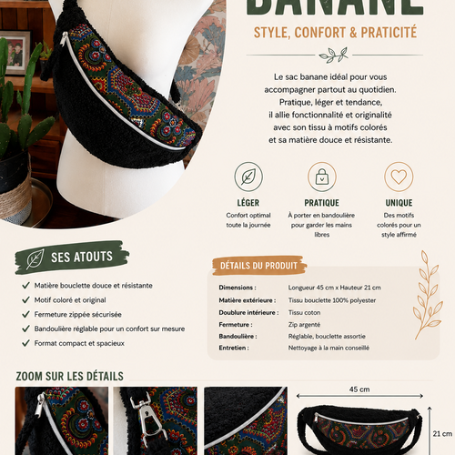Sac banane femme