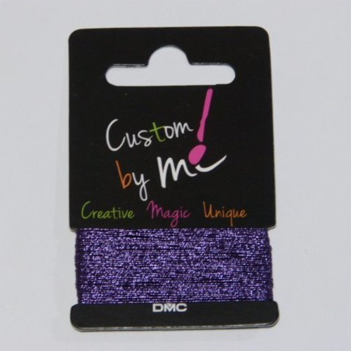 Fil à broder , violet métallisé dmc  "custom by me"