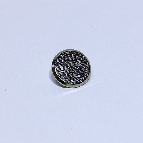 Bouton métal argenté 14 mm  