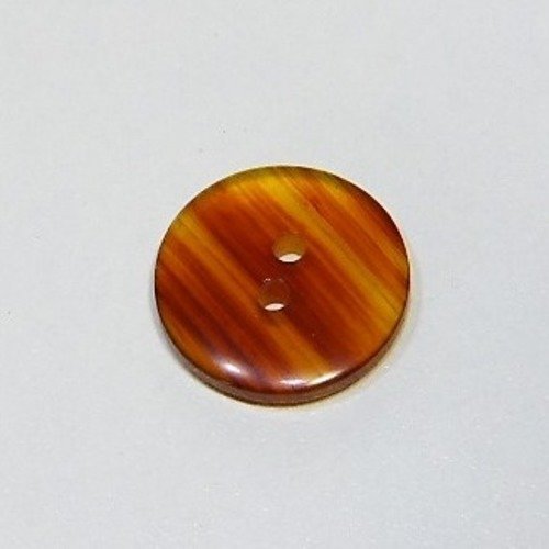 Bouton couleur ambre plastique 19 mm  
