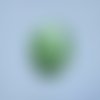 Bouton nacre vert motif fleuri 17 mm