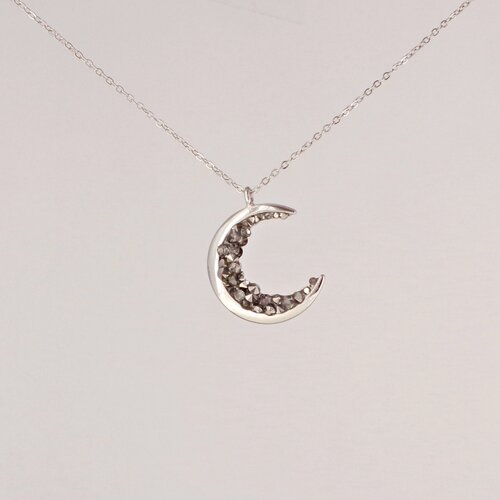 Collier croissant de lune en argent pour cadeau d'anniversaire de bijoux d'amitié de maman pour son collier de phase de lune de bijoux 