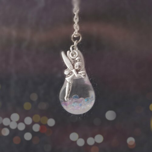 Collier magique collier arc en ciel bouteille de verre collier pour petite fille collier féérique