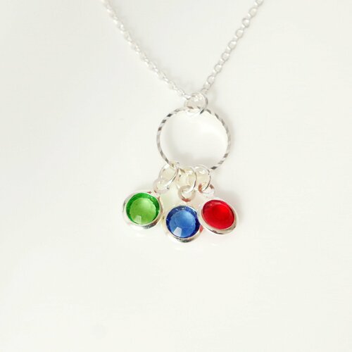 Collier avec des pierres de naissance collier personnalisé cadeau pour la fête des mères cadeau pour maman cadeau pour grand-mère