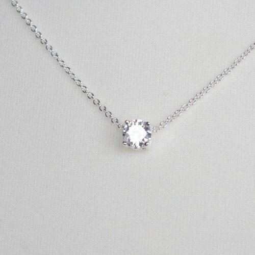Collier avec un cristal bijou de mariage collier de demoiselle d'honneur collier minimaliste cadeau pour elle