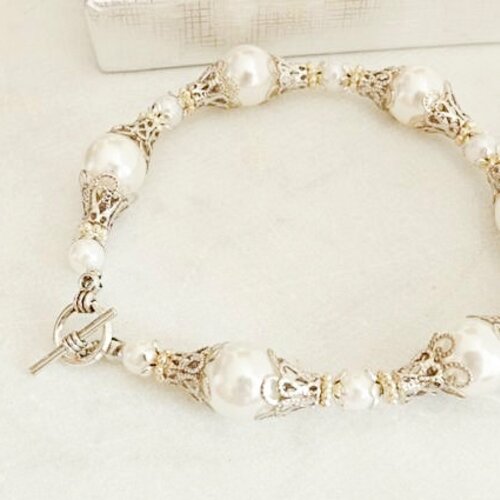 Blanc perle bracelet mariage bracelet mariage bijoux fleur fille bracelet brides bracelet fait à la main accessoires
