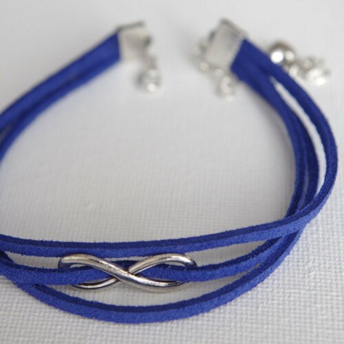 Bracelet karma bracelet infini bleu bracelet infini argent infini femmes bracelet unisexe infini bijoux cadeau pour son symbole de l’amour