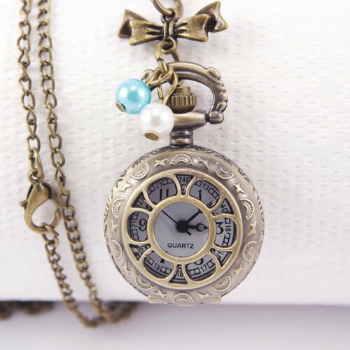 Steampunk personnalisé montre de poche gravé cadeau de noël montre de poche collier vintage antique bronze chaîne de montre de poche bijou