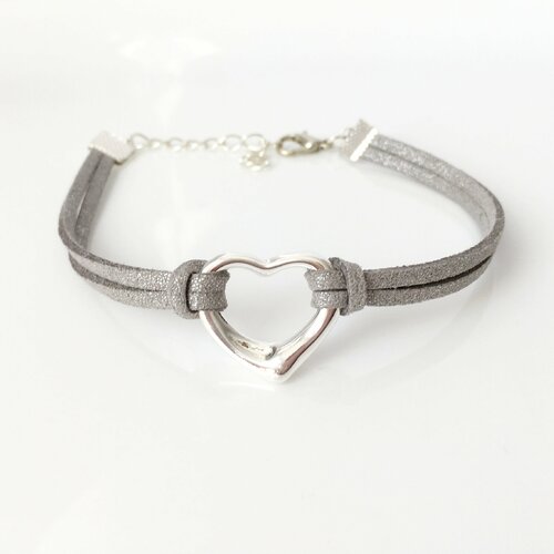 Bracelet en argent pour les femmes amour bijoux bracelets en cuir cadeau d'anniversaire pour ami cadeau de noël pour son bracelet 
