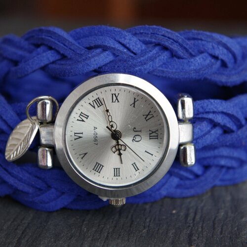 Montres-bracelets bleus pour femmes montre-bracelet à trois tours montre femme  montre-cadeau de noël montre d'anniversaire pour elle