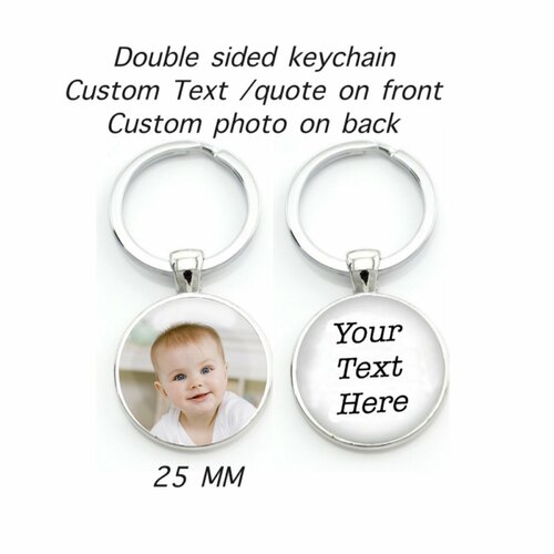 Porte-clés photo personnalisé bijoux photo bébé chaîne clé image personnalisé porte-clés double face porte-clés cadeau pour nouvelle maman