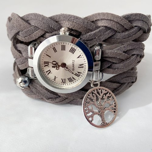  gris montre-bracelet personnalisé  pour femme  charms bracelet fête des mères  cadeau de graduation  