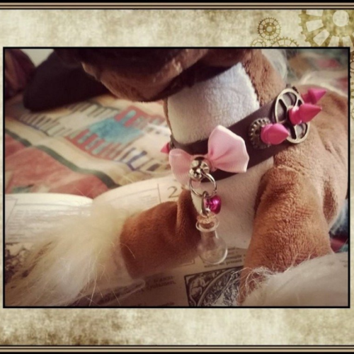 Collier Chat Chien Lapin Cosplay Lolita Steampunk Punk Retro Gothique Vintage Burlesque Medieval Deguisement Rose Un Grand Marche