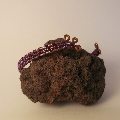 Bracelet 3 brins en cuivre fait main.