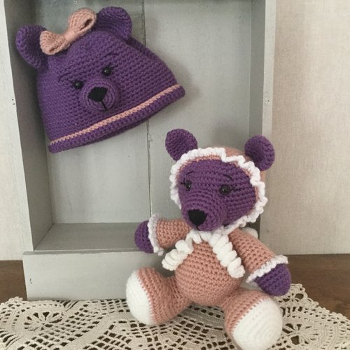 Cadeaux de naissance, ensemble,bonnet enfant,amigurimi,peluche,animaux au crochet,mode bébé,accessoire de mode bébé