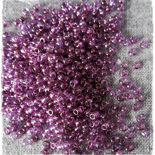 40 gr PERLES ROCAILLE RONDE 2MM amethyste clair a 207