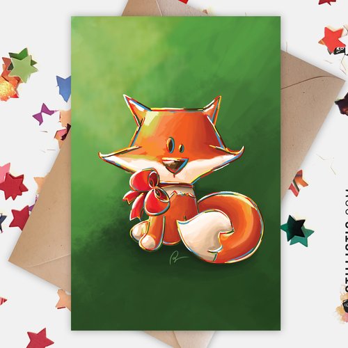 Carte De Voeux Bebe Renard Un Grand Marche