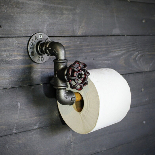 Dérouleur de papier toilette industriel – déco wc – idée cadeau originale