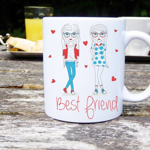 Mug meilleure amie, best friend, mug original et personnalisable, cadeau , tasse céramique, mug classique