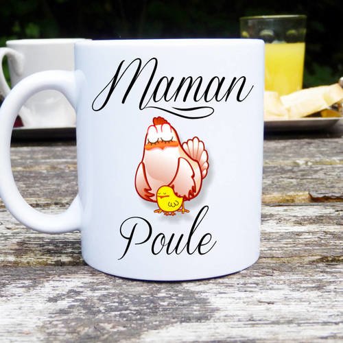 Mug maman poule !  mug original, idée cadeau, fête des mères, anniversaire, mug classique