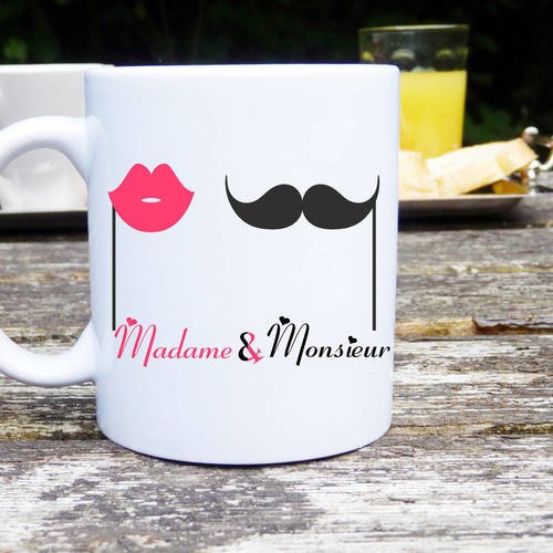 Mug à personnalisé, mug mariage, mug monsieur madame, mug original et personnalisable, cadeau , tasse classique