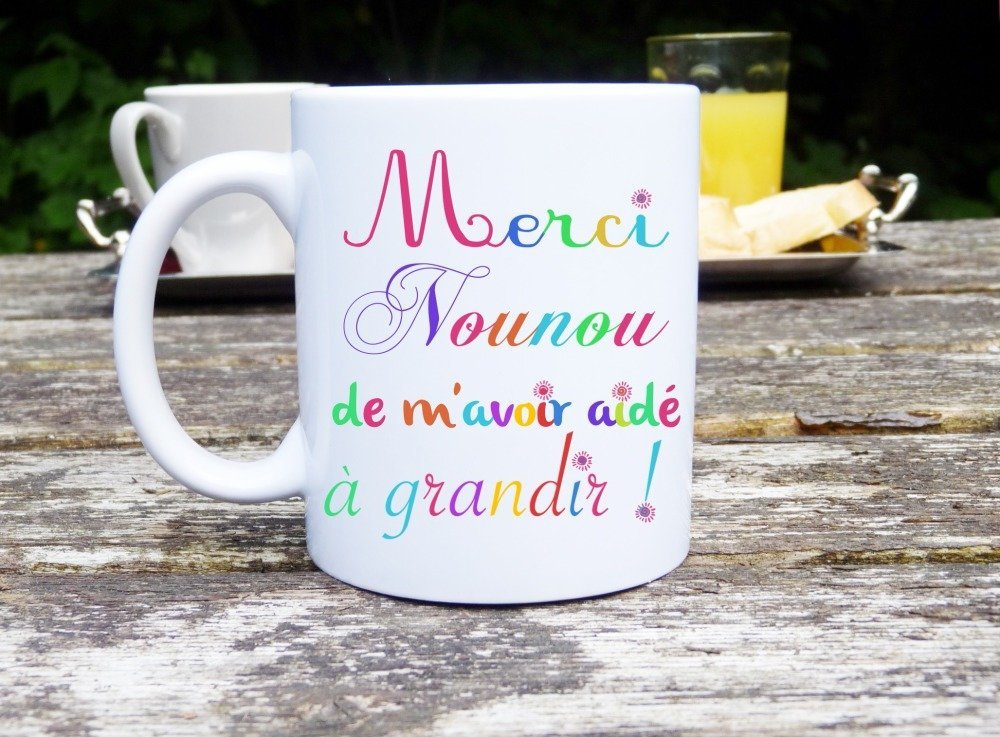 Mug Merci Nounou Géniale  Tasse Idée Cadeau Anniversaire Noël