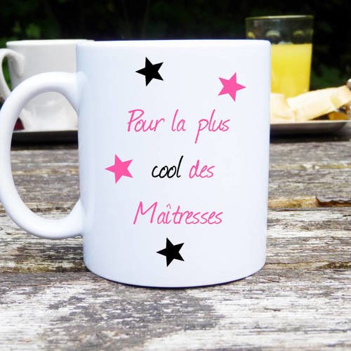 Mug personnalisé, mug pour la plus cool des maîtresses , cadeau pour les maîtresse, tasse