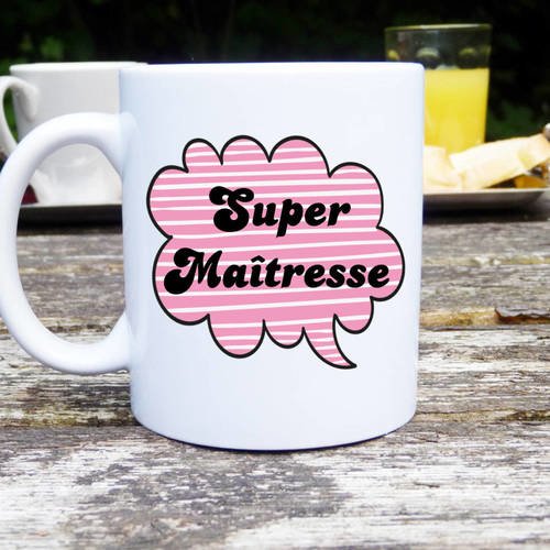 Mug personnalisé, mug super maîtresse, cadeau pour les maîtresse, tasse